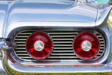 American vintage car, rear view