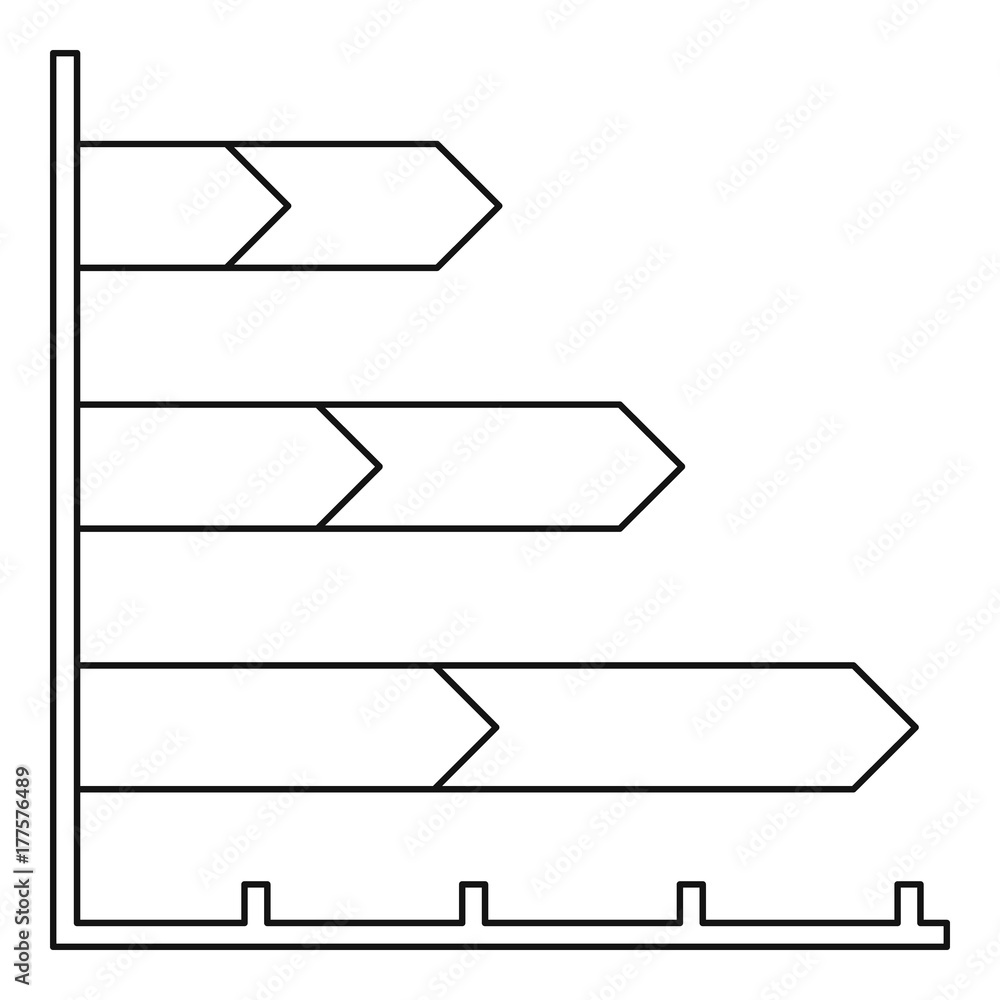 Poster best graph icon vector thin line