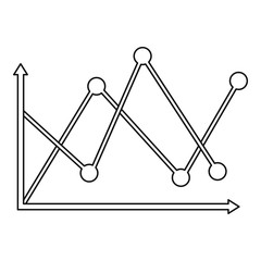 Line diagram icon vector thin line