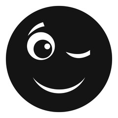 Obraz premium Winks smile icon vector simple