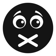 Smile icon vector simple