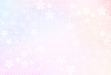 桜　和紙　年賀状　背景