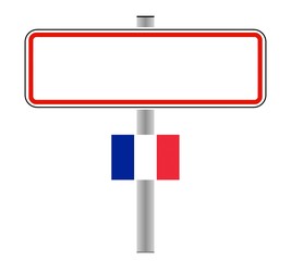 Fototapeta premium Panneau de ville en France