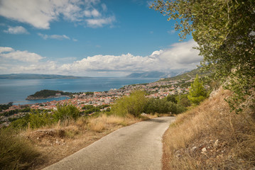 Fototapeta na wymiar Beautiful scenic summer landscape in Dalmatia, Croatia