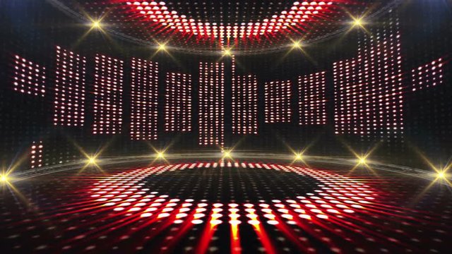 Music Waves Room, Radio, Lights Bulbs Animation, Rendering, Background, Loop, 4k
