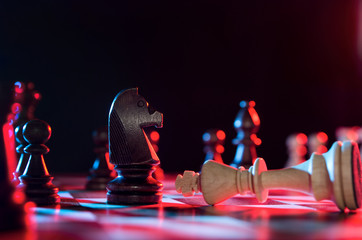 Chess financial business strategy concept