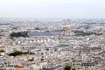 Fototapeta na wymiar Dome and streets from an aerial view, France