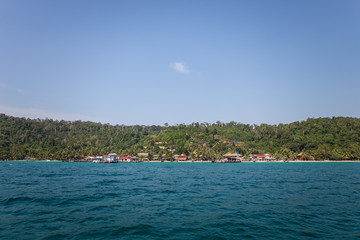 Cambodia, Koh Rong island, view from the boat