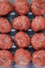 Fresh meatball beef and pork for cooking dinner 