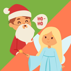 Illustration of Christmas carnival costume kids vector.