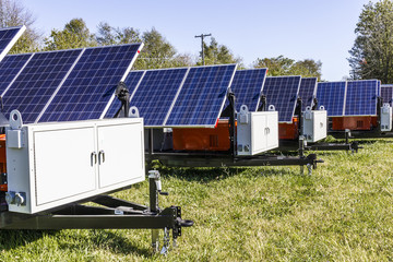 Mobile Photovoltaic Solar Panels on trailers. The ultimate in portable and emergency power, each...