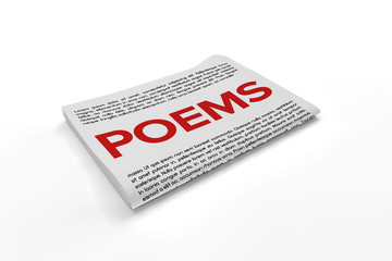Poems on Newspaper background