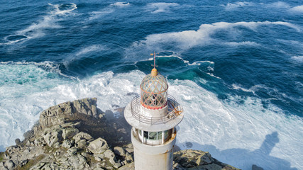 lighthouse on the ocean coast in spain