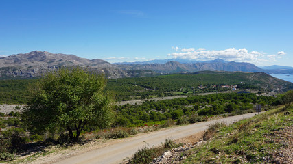 mountain view in the area of dubrovnik in croatia