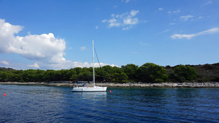 amazing natural coast of hvar island in croatia