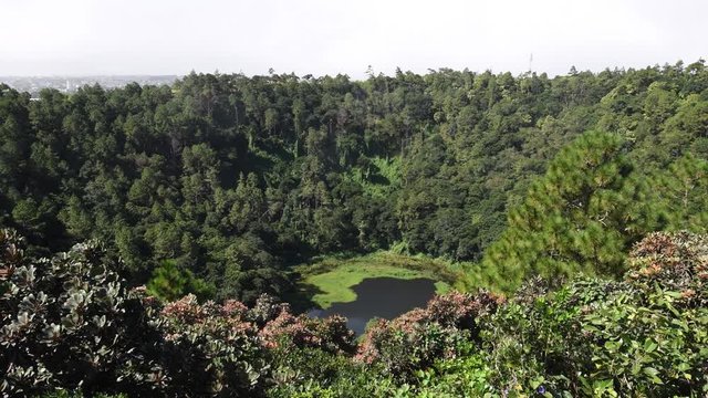 Trou aux Cerfs crater in Mauritius, also known as Murr's Volcano.