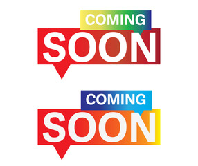 Coming soon button speech bubble