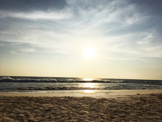 A bright and sunny day at the beach