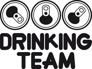 drinking team 3 dosen team freunde dose getränk durst glas bier krug oktoberfest trinken feiern party alkohol flasche