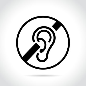 Deaf Icon On White Background