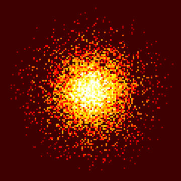 8-Bit Pixel Red Explosion