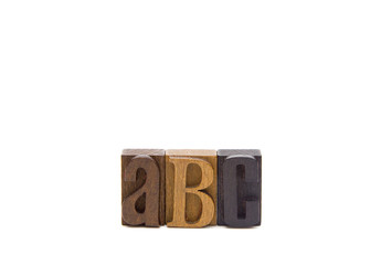 ABC in Type Set Letters