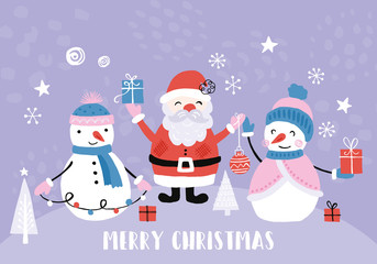 Holiday and Christmas hand drawing banner design
