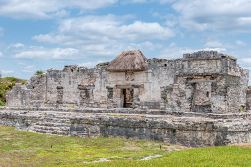 Fototapeta na wymiar Ancient Mayan Ruins at Tulum, Quintana Roo, Mexico