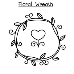 Flower wreath vector illustration graphic design