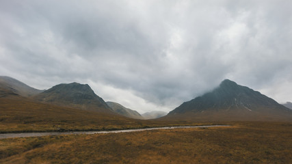 Mount landscape - view of highland in Scotland, autumn