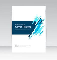 Obraz premium Vector abstract design cover report layout brochure poster template.