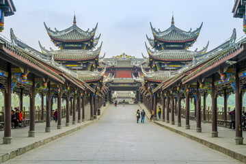 Fototapeta premium The ancient town of Sichuan Bridge