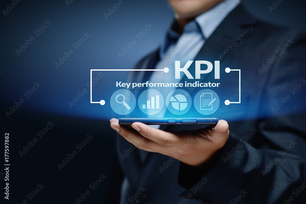 Poster kpi key performance indicator business internet technology concept