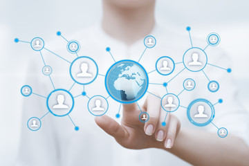 Digital Globe International Business Network Internet Technology Concept
