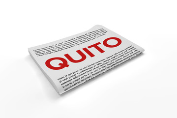 Quito on Newspaper background