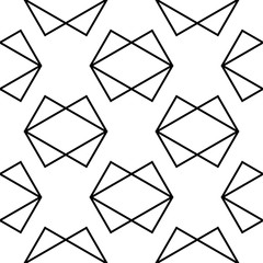 White and black geometric seamless pattern