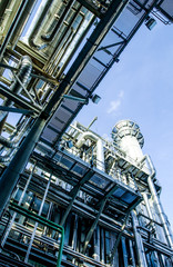 Obraz premium industrial with cloudy sky 