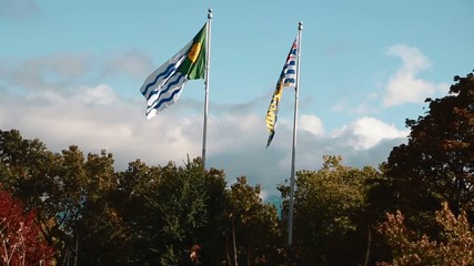 british columbia and city of vancouver flags