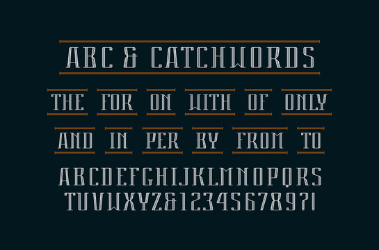 Decorative Serif Font And Catchwords