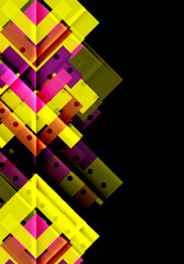 Color arrows on black background