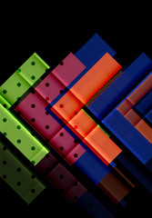 Color arrows on black background