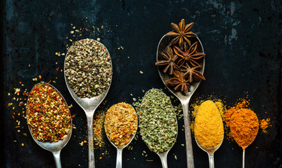 spices on the spoon