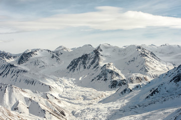 Obraz premium Winter Walk in the mountains.
