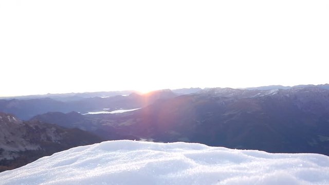 sunrise timelapse from the top of  mountain grosser priel