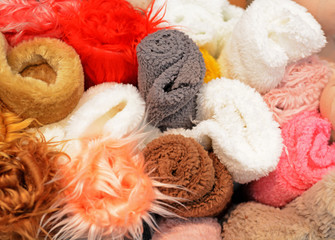 Obraz na płótnie Canvas Artificial fur fabric for soft toy and teddy bear