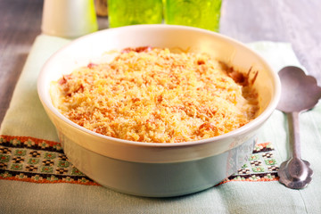 Cauliflower cheese in a tin