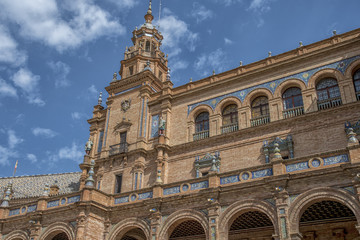 Seville - Spain and the Plaza de España 