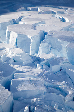 Glacier field in Neko Harbour, Antarctica
