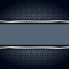 Dark blue and metallic tech background