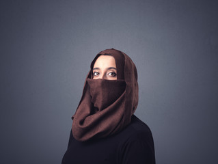 Muslim woman wearing niqab